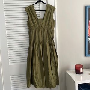 Anthropologie Olive Green Dress